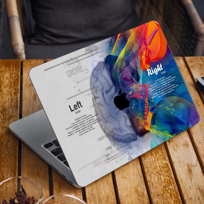 Laptop Skin for Apple MacBook - Left Right Brain Blue - Image 5