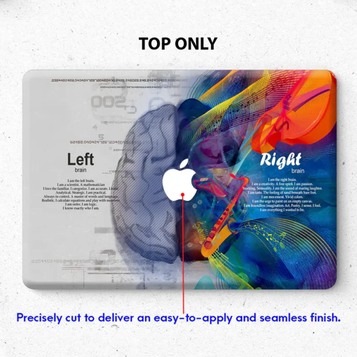 Laptop Skin for Apple MacBook - Left Right Brain Blue - Image 3