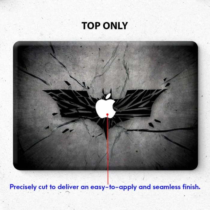 Laptop Skin for Apple MacBook - Batman Black - Image 4